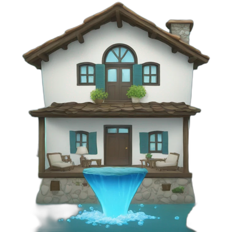 water into the house emoji