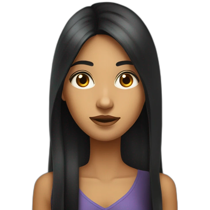 Indian-girl-with-long-hair-and-long-face.black-hair-and-eyes.long-nose.medium-size-mouth-and-big-but-long-eyes emoji