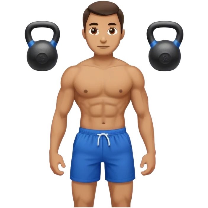 guy with blue shorts Kettlebell Exercises emoji
