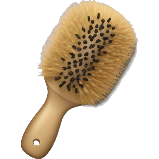hairbrush round beige emoji