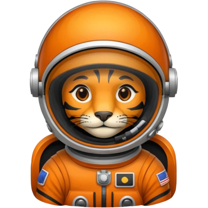 closed helmet astronaut riding tiger emoji