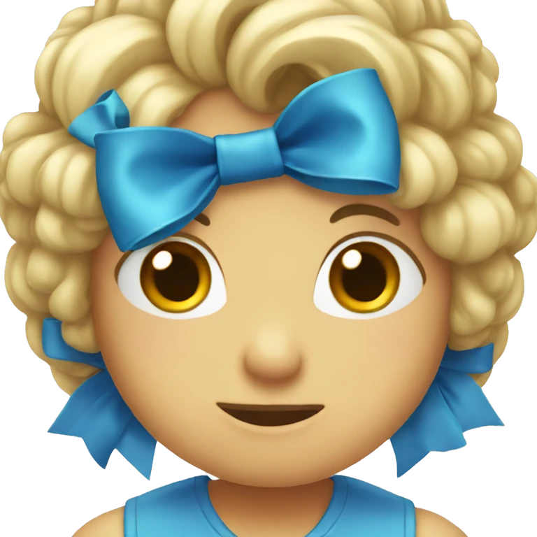 Blue bow emoji