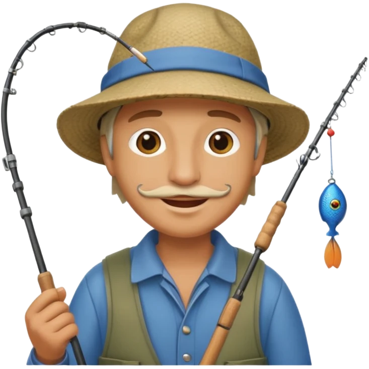 happy fisherman emoji