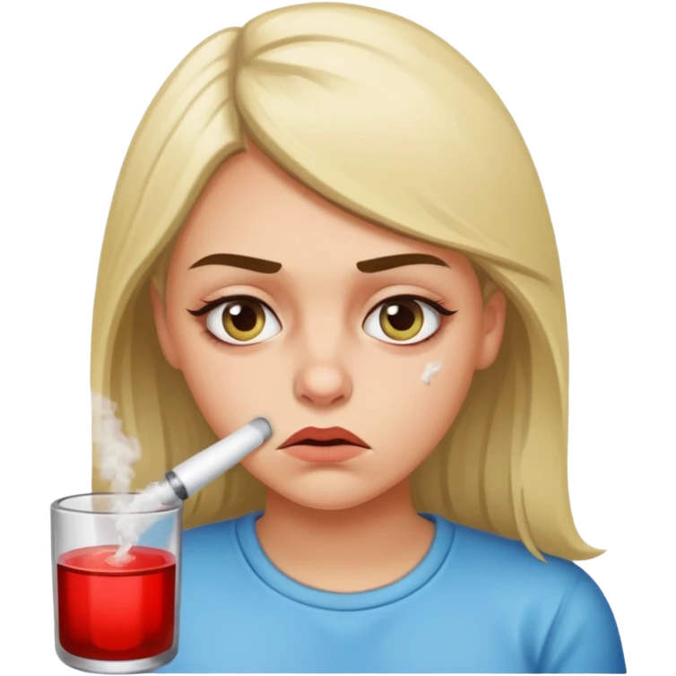a girl snorting cocaine emoji