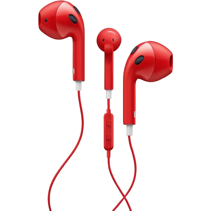EarPods headphones with a red color emoji