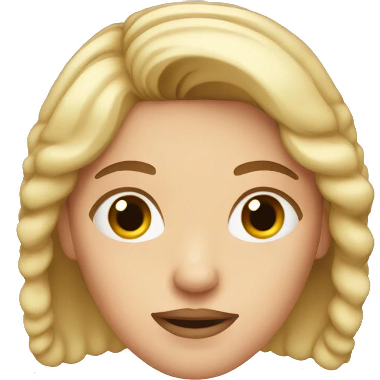 white woman with big brown eyebrows emoji
