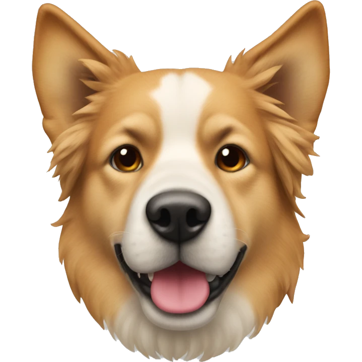 Hund mit Rentier gewei  emoji