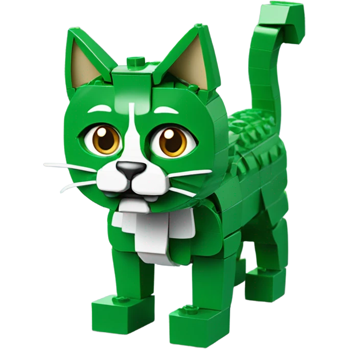 Green Lego Cat emoji
