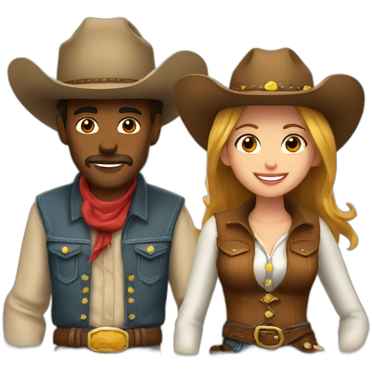 Cowboy and cowgirl emoji
