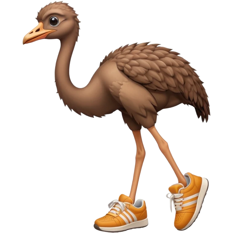 ostrich in sneakers emoji