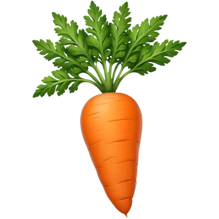 whole carrot with green top emoji