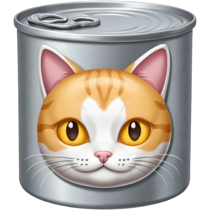 a flat round cat food can emoji