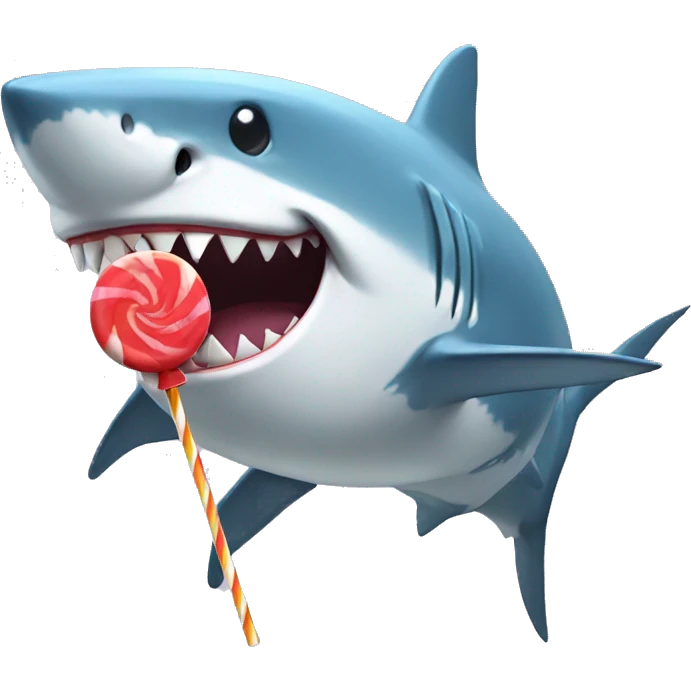 Shark with a lollipop  emoji
