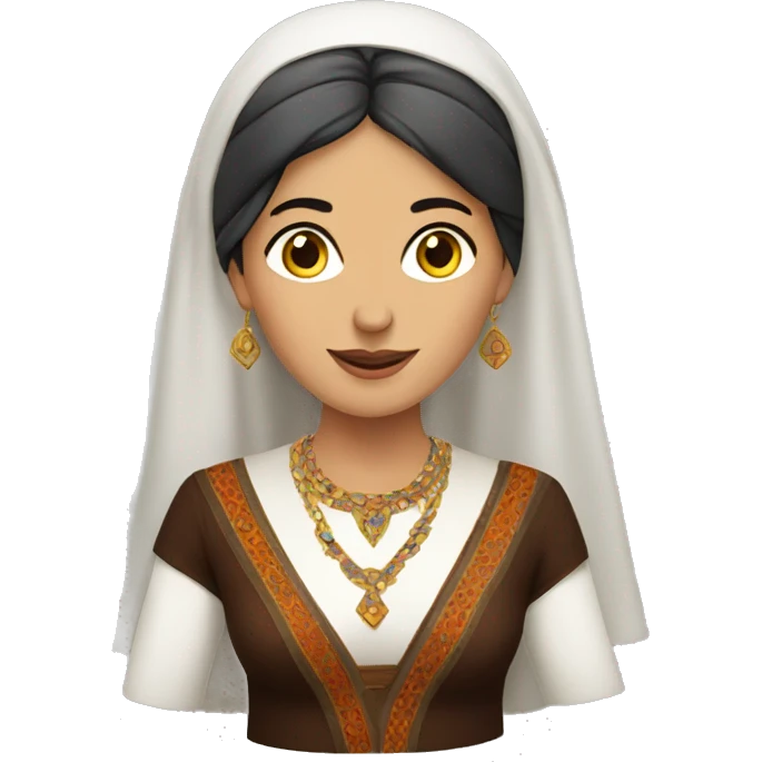 armenian woman with armenian traditional traz emoji