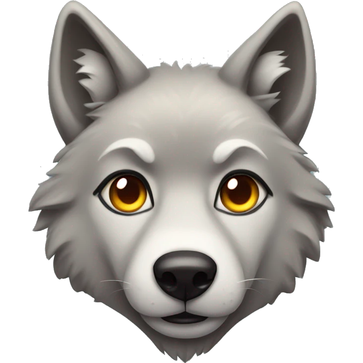 wolf with heart eyes emoji