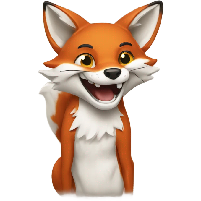 the fox laughs emoji