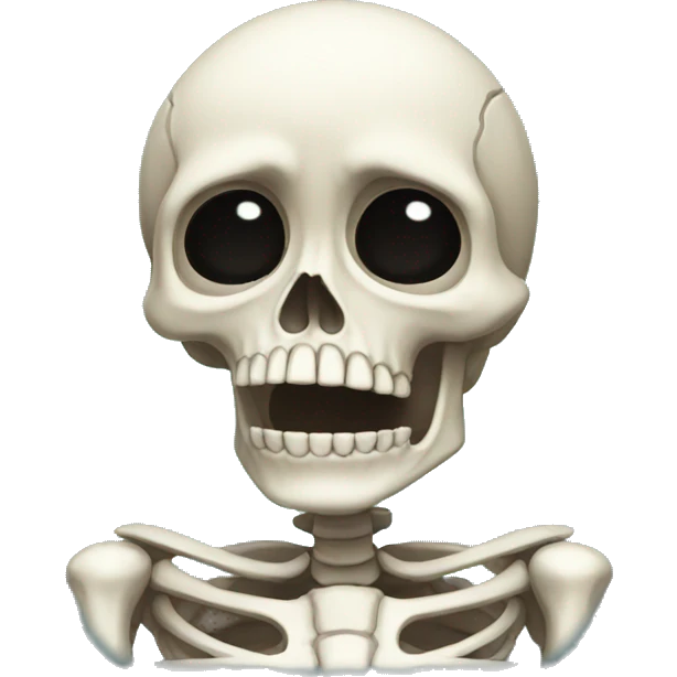 skeleton crying emoji