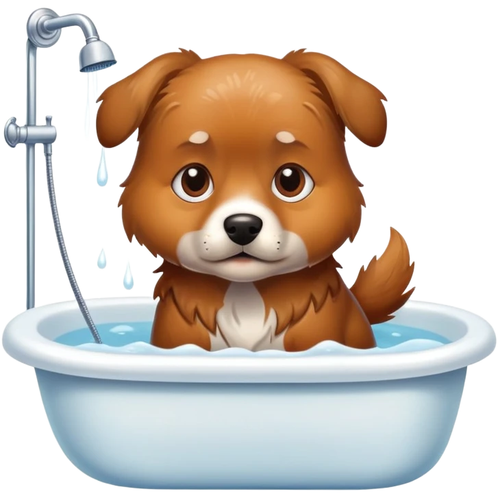 Un perro en el baño  emoji