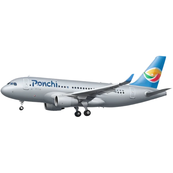 now i want a Airbus A318 Ponchi Airlines (gray colored) emoji
