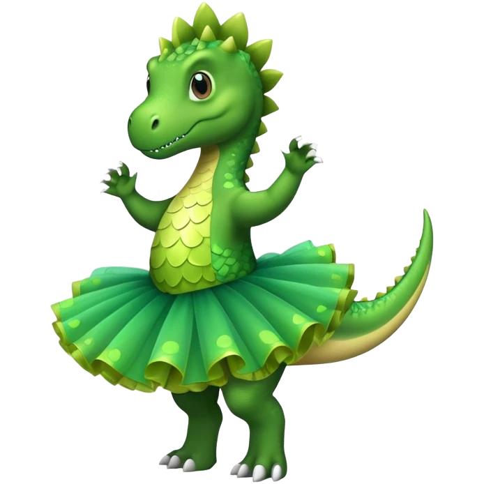 Un dinosaure en tutu qui danse  emoji