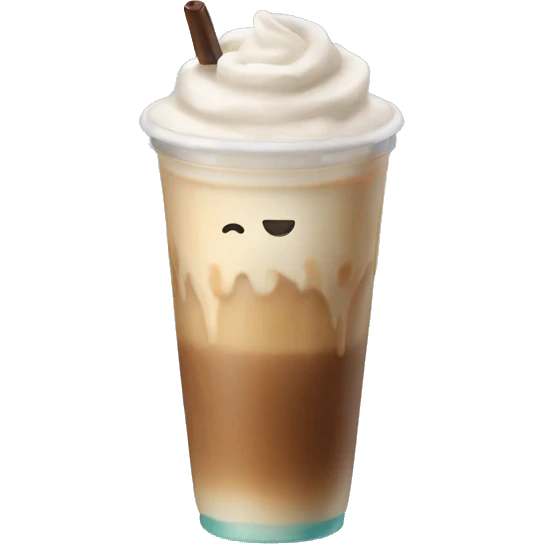 ice latte with ice emoji
