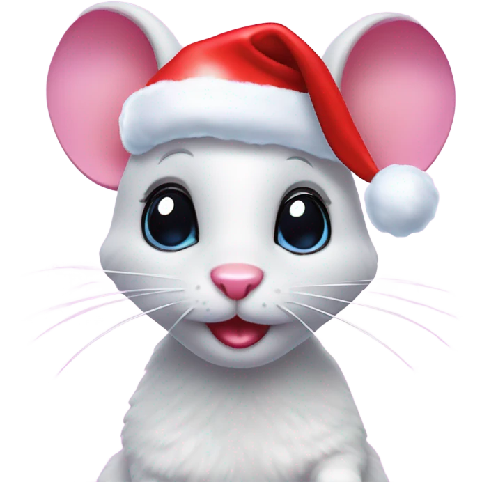 Lisa Frank Christmas mouse ￼ emoji