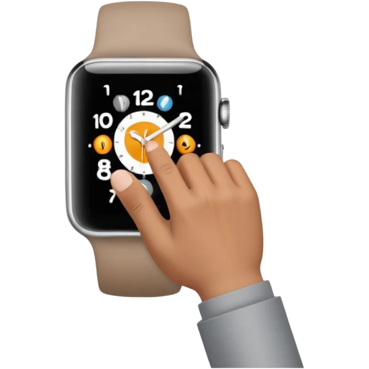 This emoji 👈 but with a sleeve and a watch emoji