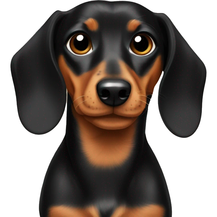black and tan female dachshund emoji