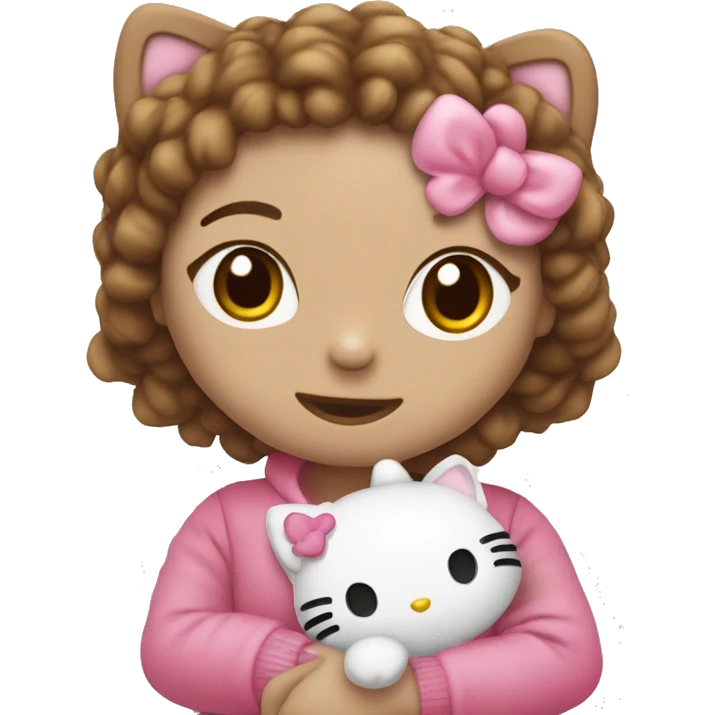 Hello kitty e onça de pelúcia juntas  emoji