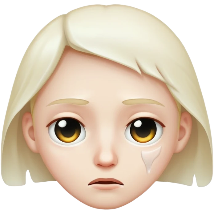 Face with white tear emoji