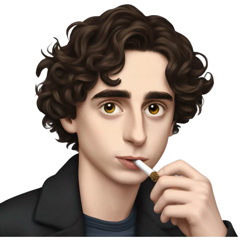 Timothee chalamet smoking pipe emoji