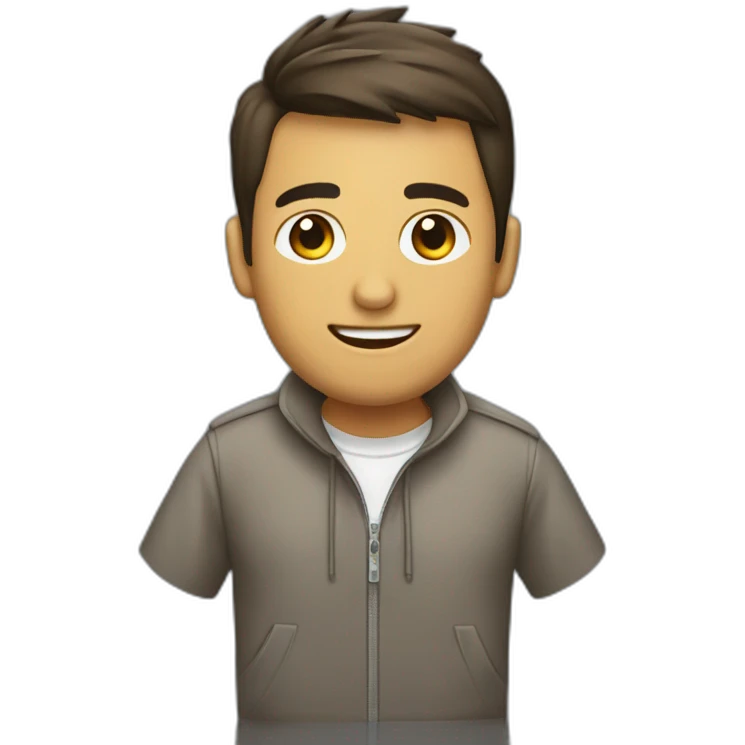 chico con computadora emoji