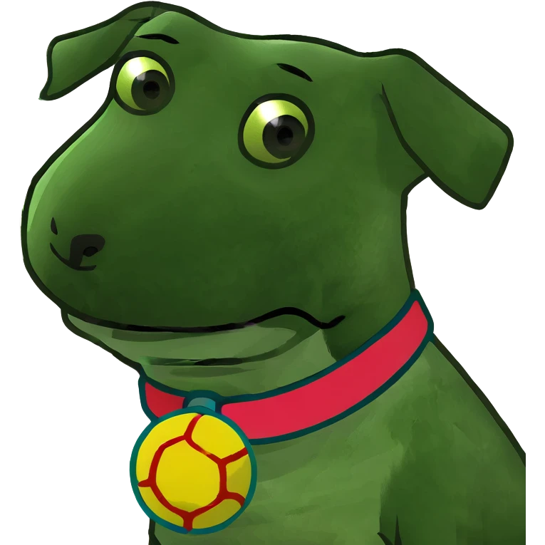 Perro con una pelota emoji