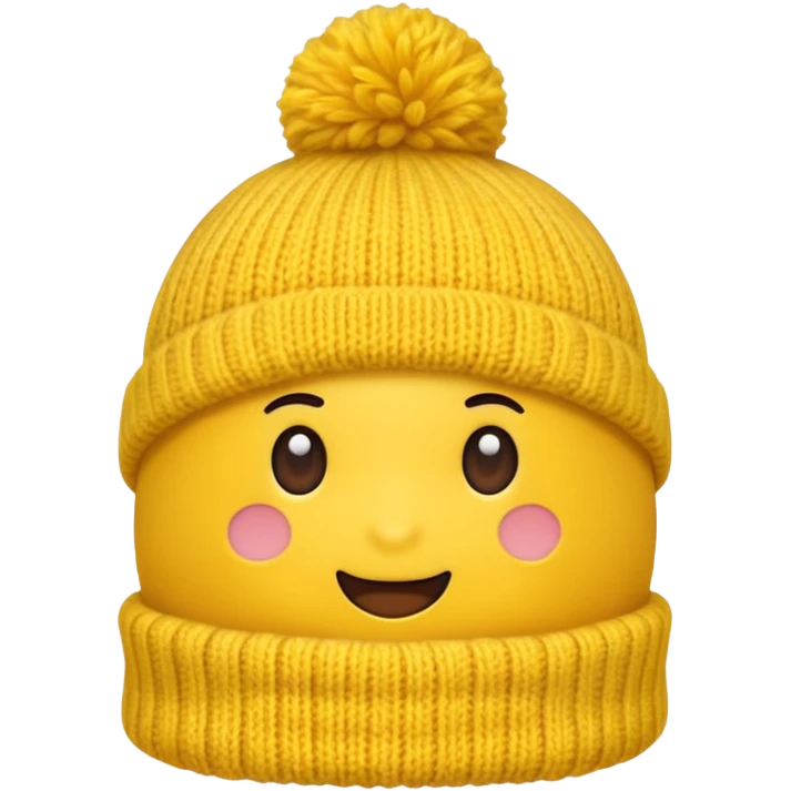 yellow warm hat emoji