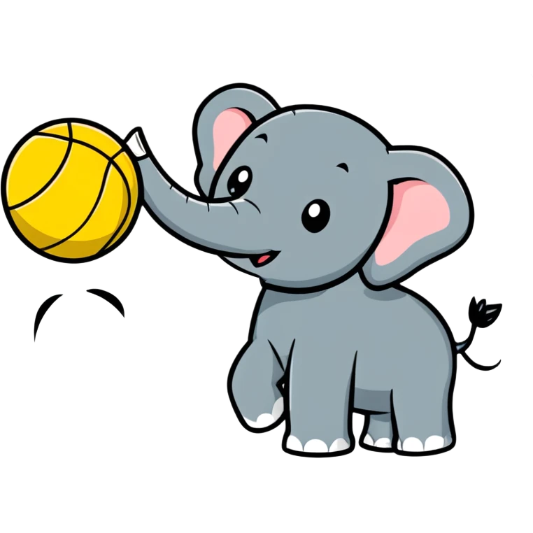 elephant playing volleyball emoji