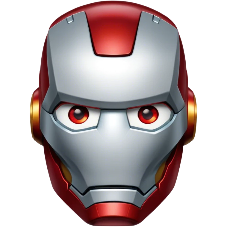 iron man, face red eye emoji
