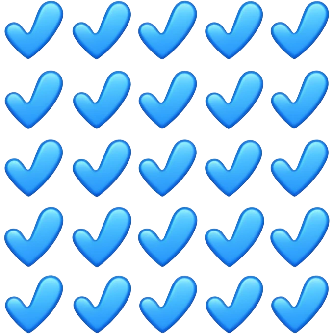 Blue ticks emoji