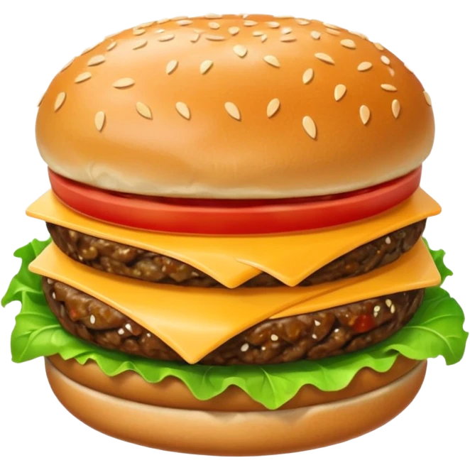 Cartoon Hamburger Emoji emoji