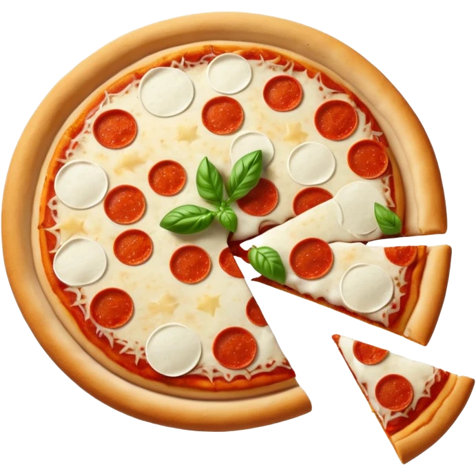 Una scritta Polvere di stelle fatta a pizza emoji