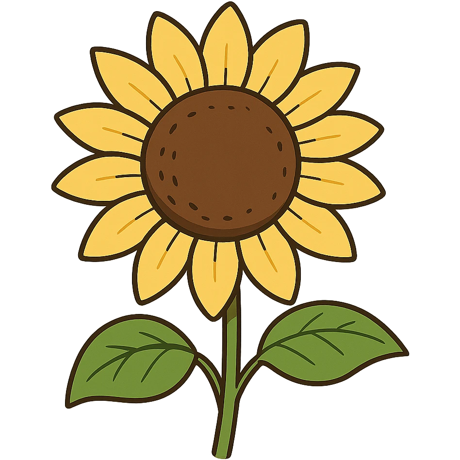 sunflower drawing emoji