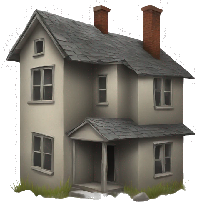 small high abandoned house emoji