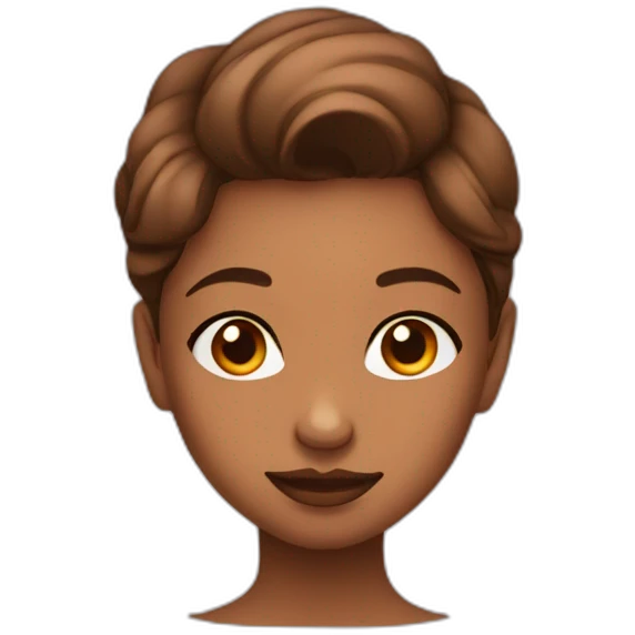 brown blushing girl side eye looking down emoji