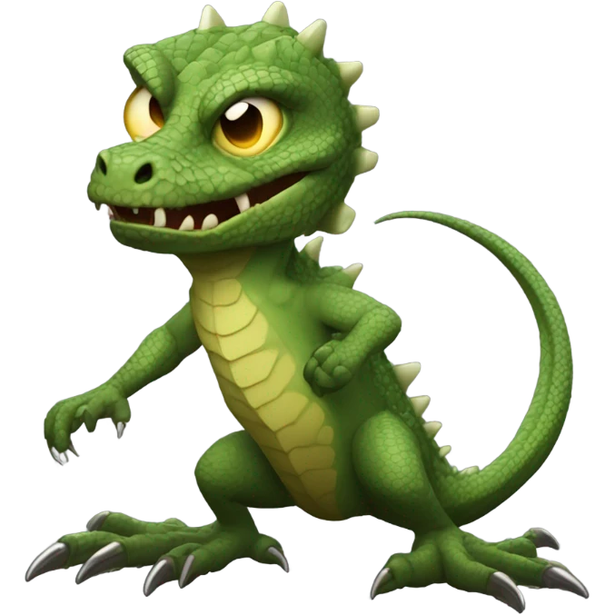 Scary lizard emoji