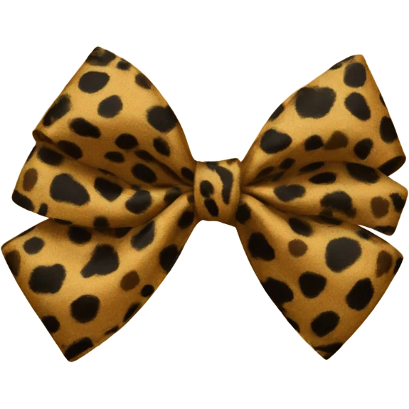 Leopard print bow emoji
