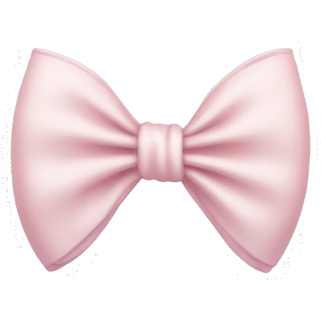 thin light pink bow emoji