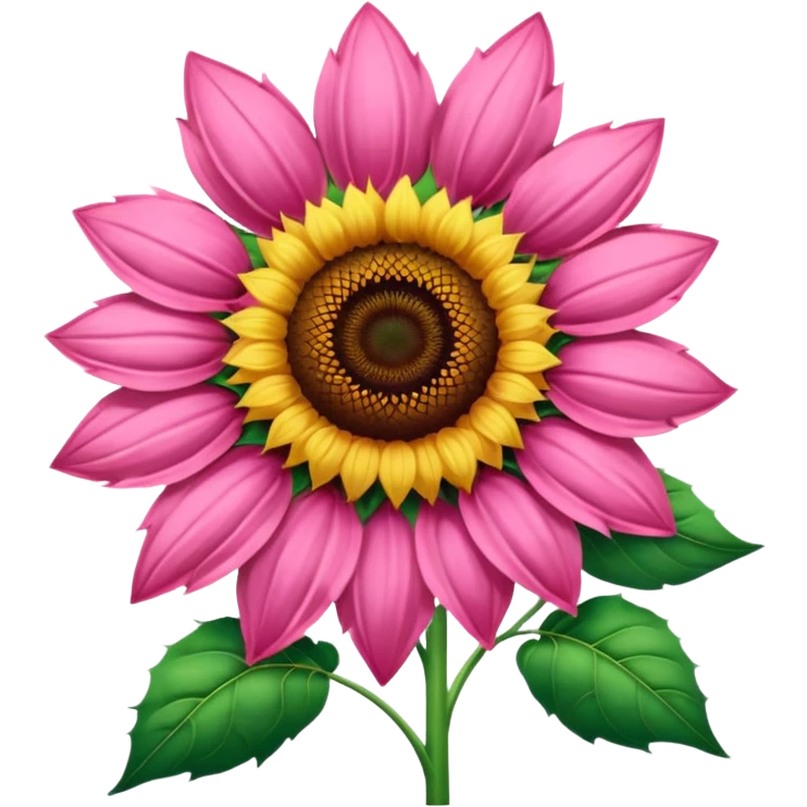 super realistic pink sunflower emoji