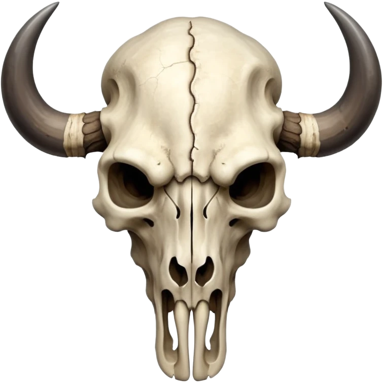 Indian bison skull head emoji