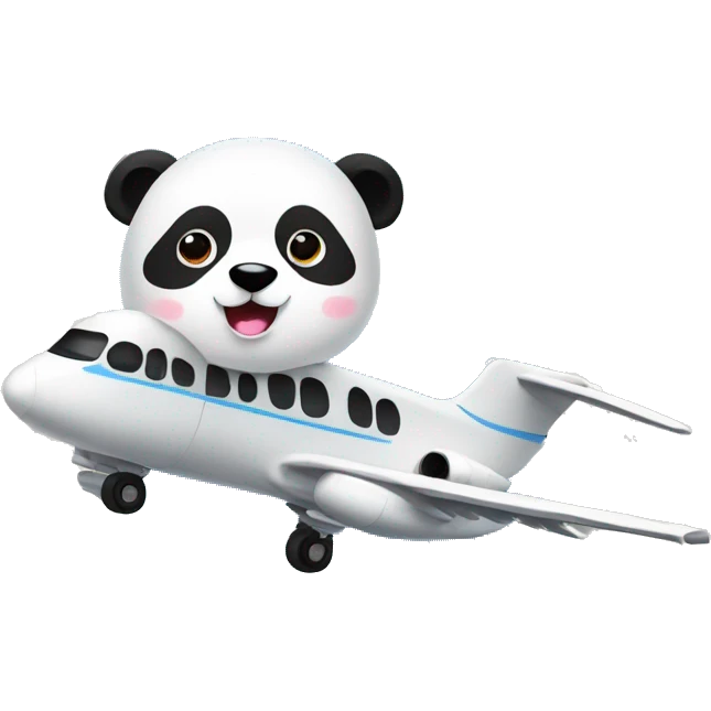 Panda On Airplane emoji