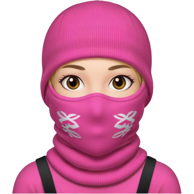 Pink Balaclava female emoji