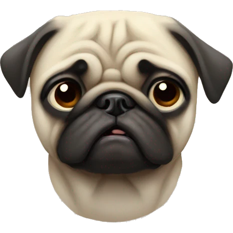 saddest pug in the world  emoji